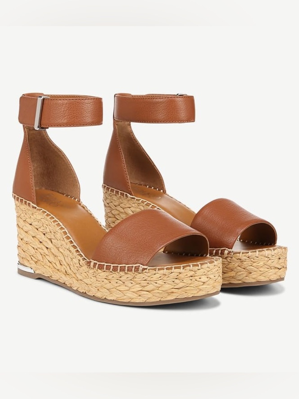 Franco Sarto Clemens Raffia Espadrille Wedge Sandal